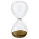 Golden hourglass of 30 seconds, glass favour, h 3 in s1