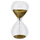 Golden hourglass of 30 seconds, glass favour, h 3 in s2