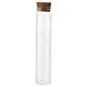 Glass bottle with cork stopper 12x2.5 cm Christian favor s1