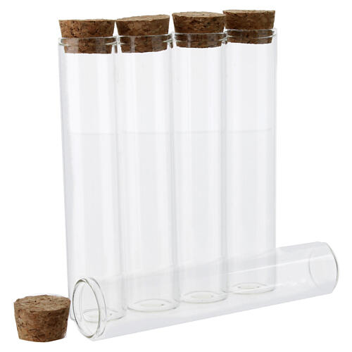 Glass bottle favor with cork stopper 10x2.5 cm 2