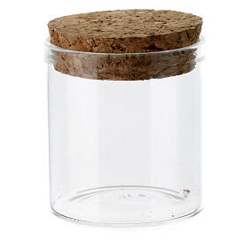 Glass jar with cork stopper 5.5x3.5 cm party favors