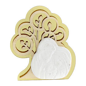 Golden Tree of Life magnet with Holy Family, wedding favour, h 2 in