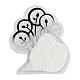 Tree of life silver favor magnet with holy family, h 5 cm s1