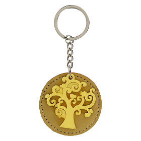 Keychain with Tree of Life, golden favour, h 2 in