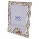 Ivory-coloured Confirmation photo frame, glass and crystals, 5.5x4.5 in s2