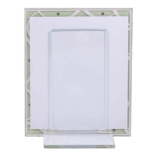 Green confirmation photo frame 14x11 cm glass 3