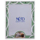 Green confirmation photo frame 14x11 cm glass s1