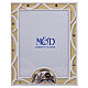 First Communion photo frame, ivory-coloured glass and crystals, 5.5x4.5 in s1