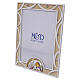 First Communion photo frame, ivory-coloured glass and crystals, 5.5x4.5 in s2