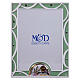 Portafoto verde 14x11 cm idea regalo comunione vetro s1