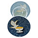 Hourglass baptism gift idea h 10 cm light blue diameter 6 cm s2