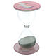 Baptism favour, pink hourglass, h 4 in, 2.5 in diameter s1
