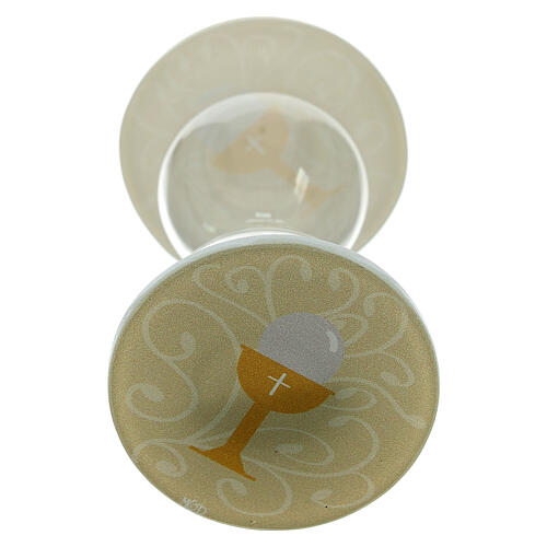 First Communion favour, ivory-coloured hourglass, h 4 in, 2.5 in diameter 3