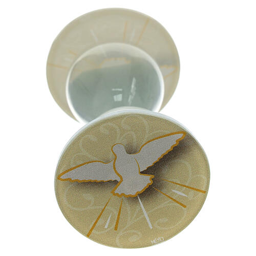Confirmation favour, ivory-coloured hourglass, h 4 in, 2.5 in diameter 2