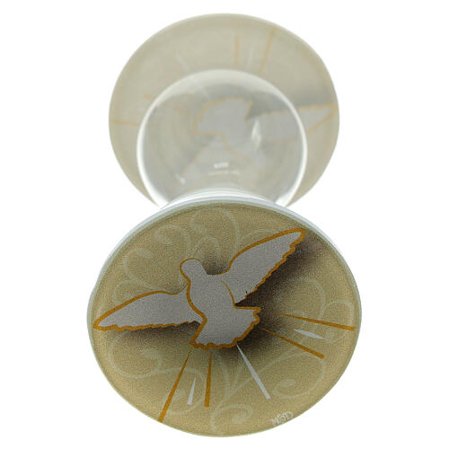 Confirmation favour, ivory-coloured hourglass, h 4 in, 2.5 in diameter 3