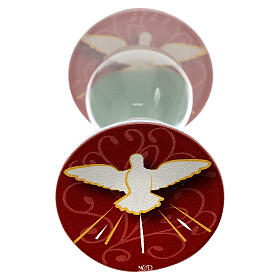 Confirmation favour, red hourglass, h 4 in, 2.5 in diameter