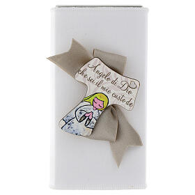 Baptism favour: guardian angel magnet and heart-shaped infuser, 5.5x3x1.5 in