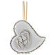 Heart-shaped air freshener, Virgin with Child, h 4 in, gift idea s1