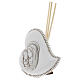 Heart-shaped air freshener, Virgin with Child, h 4 in, gift idea s2