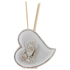 Heart-shaped air freshener, First Communion, h 4 in, gift idea