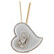 Heart-shaped air freshener, First Communion, h 4 in, gift idea s1