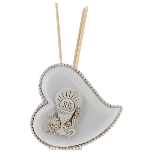 Profumatore idea regalo comunione h 10 cm calice cuore 1