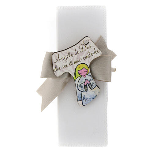 Box with angel and pen, Baptism favour, 5.5x2x1 in 1