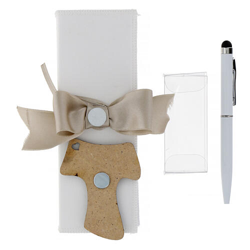 Box with angel and pen, Baptism favour, 5.5x2x1 in 4