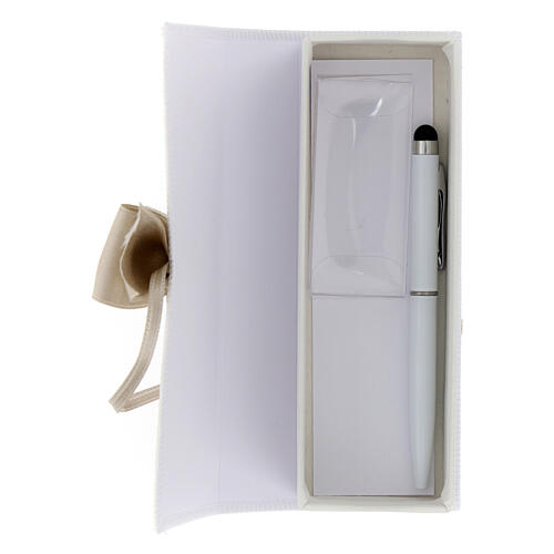 Schachtel mit Stift und Kreuz 14x5x5 cm Gastgeschenk zur Erstkommunion für Jungen 2
