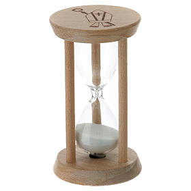 Confirmation favour, hourglass, h 3.5 in, 2 in diameter