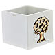 Gastgeschenk Pflanzenständer aus Holz und Harz 6x6,5 cm mit Baum des Lebens s3