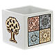 Wood and resin plant holder, favour with tree of life, 2x2.5 in s1