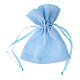 Light blue satin bag, small size, 4x3 in s1