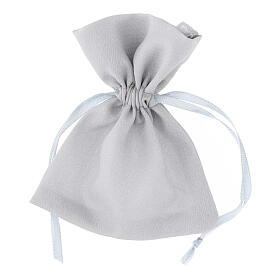 Säckchen aus Satin, grau – 10 × 8 cm, klein
