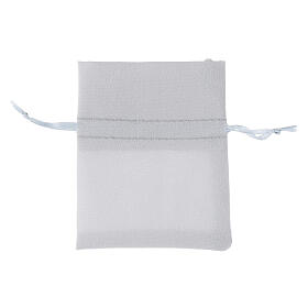 Säckchen aus Satin, grau – 10 × 8 cm, klein
