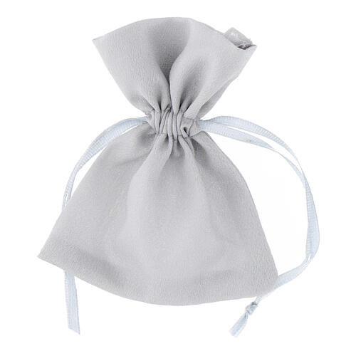 Säckchen aus Satin, grau – 10 × 8 cm, klein 1