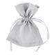 Säckchen aus Satin, grau – 10 × 8 cm, klein s1
