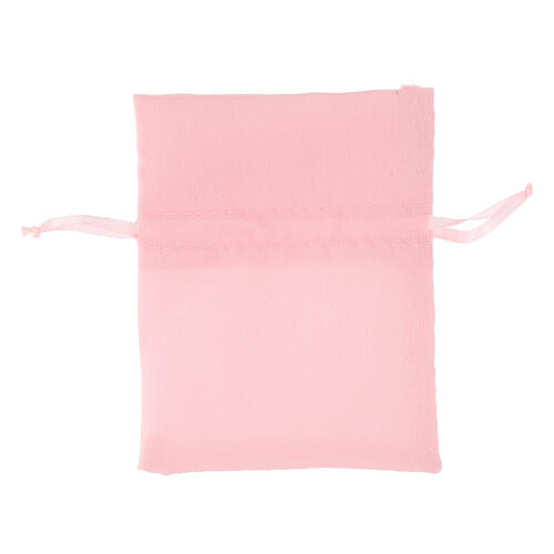 Saco de raso pequeño 10x8 cm color rosa 2