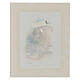 Watercolour print with ivory-coloured frame, angel by the fire, 10x8 in s2
