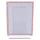 Portarretrato Primera Comunión marco rosa cuentas strass 19x14 cm s2