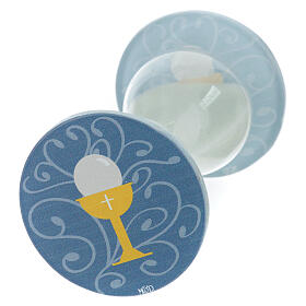 Glas-Sanduhr mit Eucharistie-Symbolen 10 cm