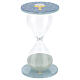 Glas-Sanduhr mit Eucharistie-Symbolen 10 cm s1