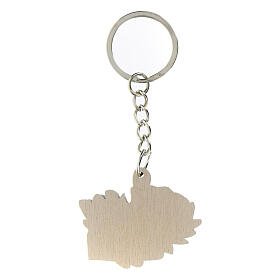 Keychain with mitre and crozier, Confirmation favour, h 1.6 in