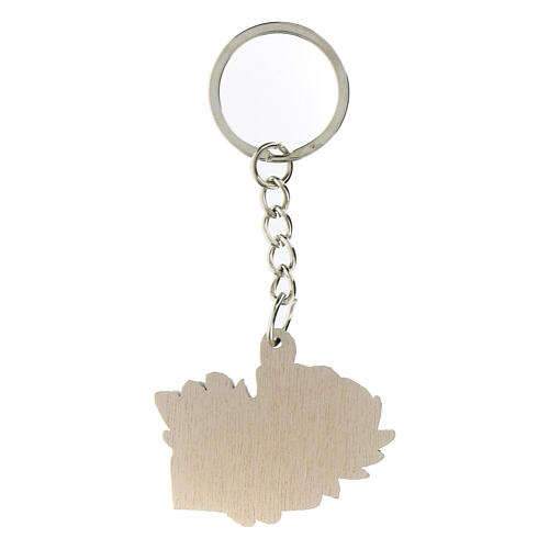 Keychain with mitre and crozier, Confirmation favour, h 1.6 in 2