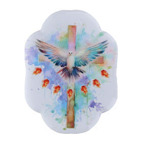 Resin keepsake of Confirmation, cloud with dove, 2x2 in