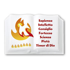 Ornamento íman sete dons do Espírito Santo 5x10 cm