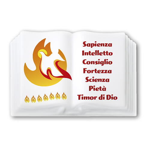 Ornamento íman sete dons do Espírito Santo 5x10 cm 1
