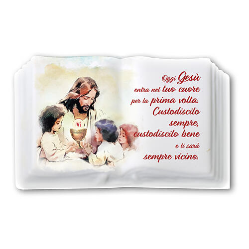 First Communion souvenir, book magnet, Jesus with children, 2x4 in 1
