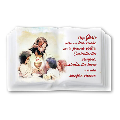 First Communion favor book Jesus and children 5X10 cm 1