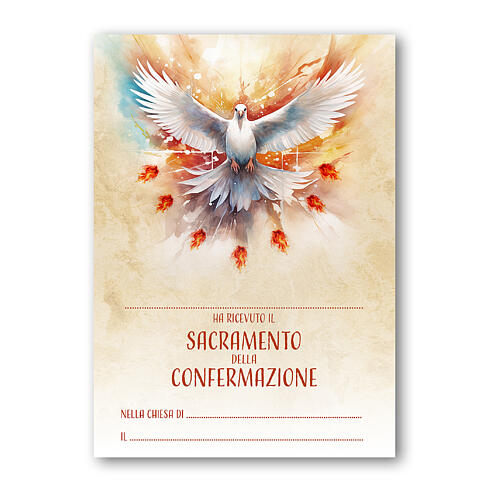 Kreuz-Andenken an die sieben Gaben des Heiligen Geistes zur Konfirmation 15X10 cm 3